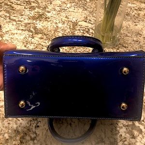 Electrifying blue handbag!